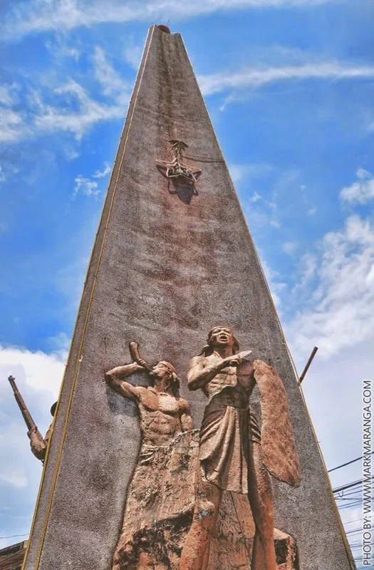 The Battle of Legazpi Pylon, a stone memorial marker in Legazpi City.