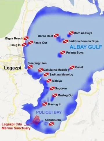 16 Dive Sites Albay Gulf